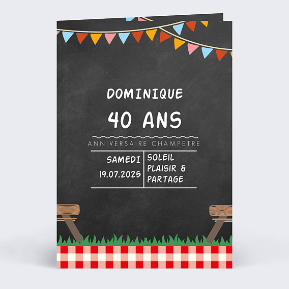 Carte Dinvitation Anniversaire 40 Ans Gratuite à Imprimer