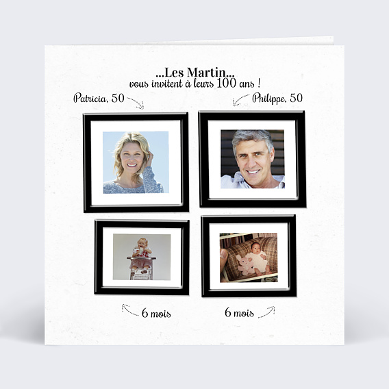Invitation Anniversaire Adulte Famille 4