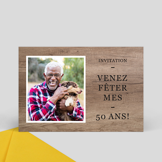 Invitation Anniversaire Fond Bois