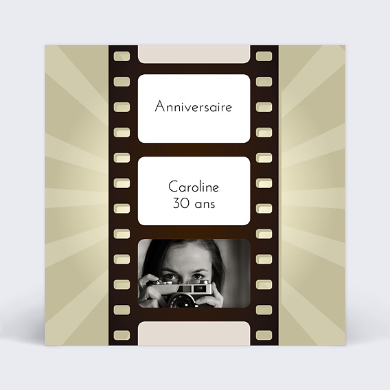 Invitation Anniversaire Adulte Pellicule