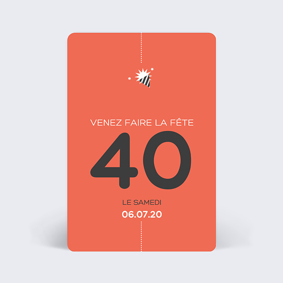 Invitation Anniversaire Adulte Rouge