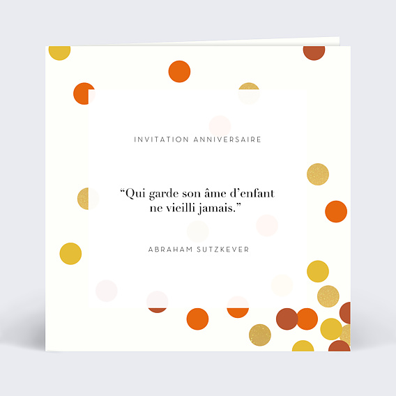 Invitation anniversaire Sobre