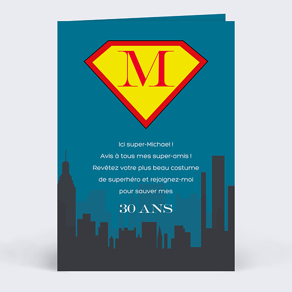 invitation anniversaire super hero