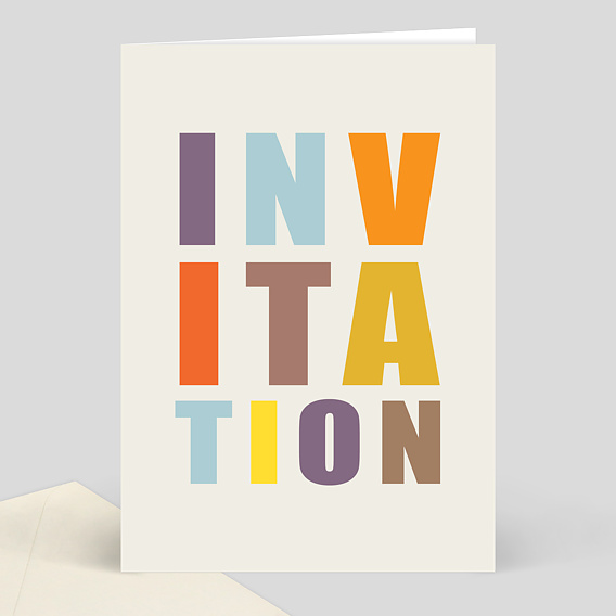 Invitation Anniversaire Enfant Invitation lettres couleurs