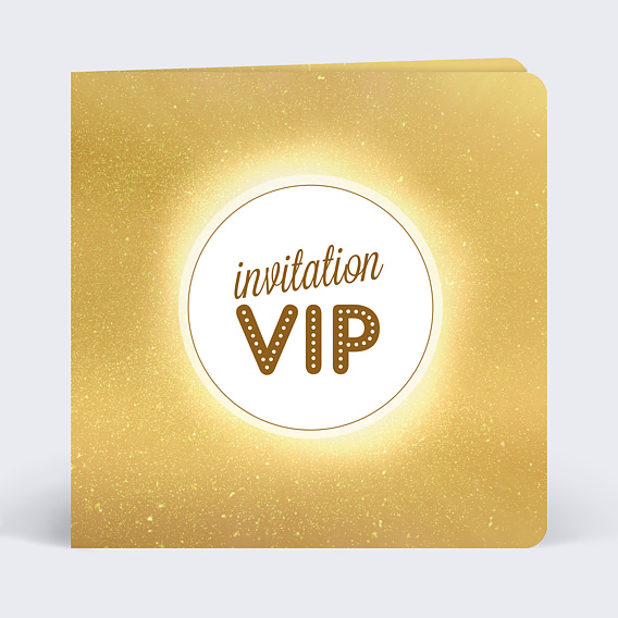 Carte d'invitation Invitation VIP Or