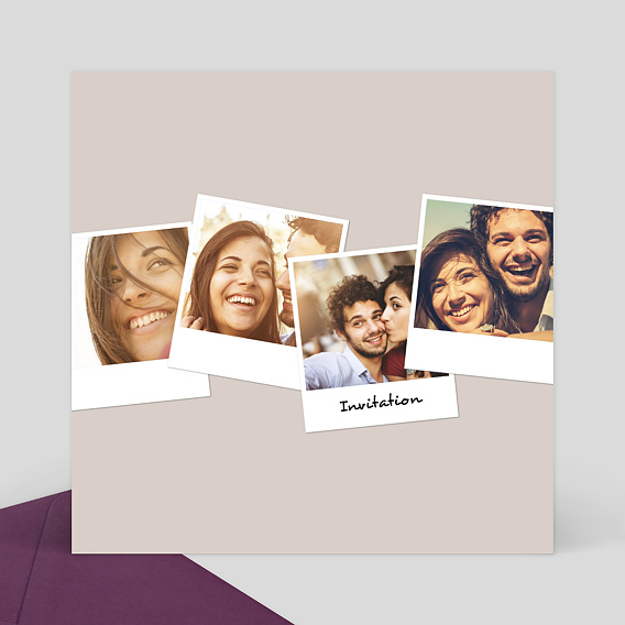 Polaroid carte d'invitation