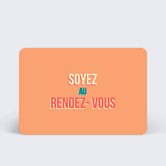 Invitation Anniversaire Adulte Rendez-Vous Couleurs Chaudes