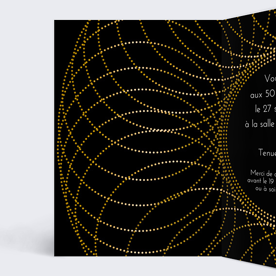 Carte d'invitation Rosace Intérieur Gauche