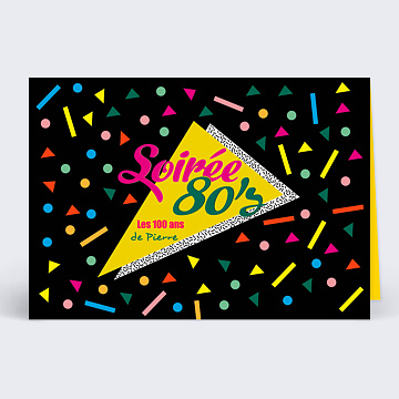 Invitation Anniversaire Adulte 80s