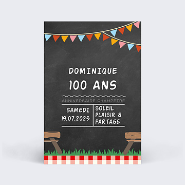 Invitation Anniversaire Adulte Champêtre