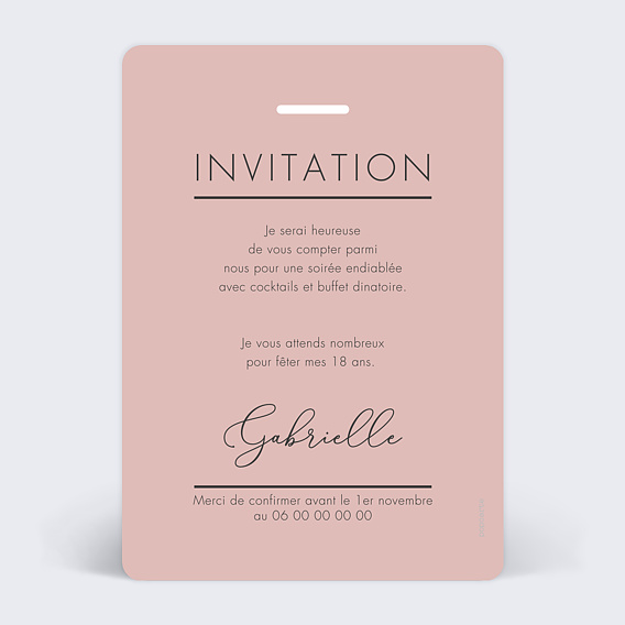 Invitation anniversaire Pass VIP Verso