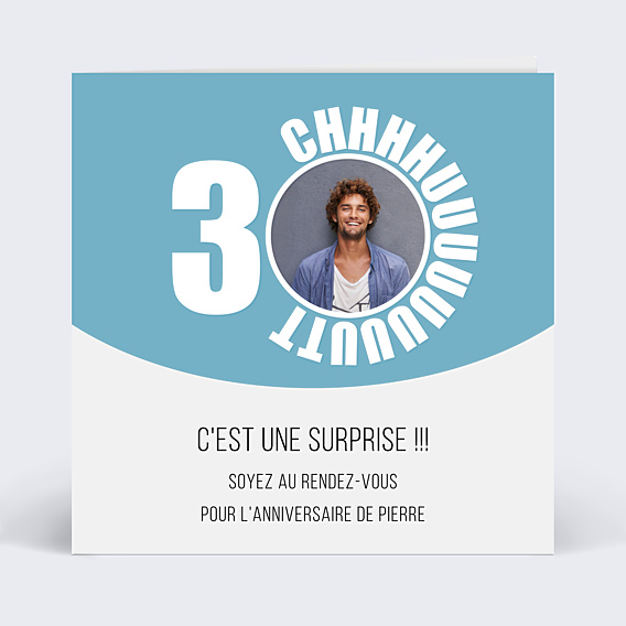 Invitation Anniversaire Adulte Chut Surprise