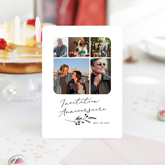 Invitation Anniversaire Adulte Élégante