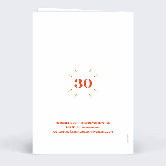 Invitation Anniversaire Adulte Multicolore 3 Photos