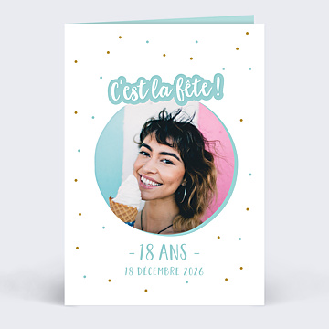 Invitation Anniversaire Paillettes Popcarte