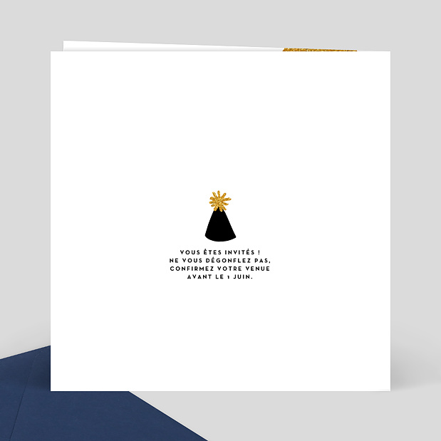 Invitation Anniversaire Adulte Verso