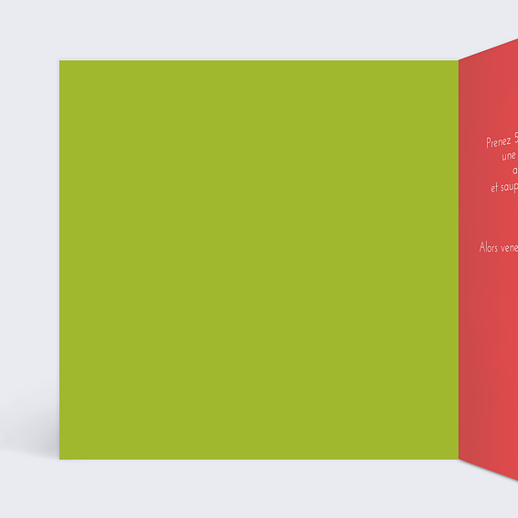 Invitation anniversaire Gâteau Intérieur Gauche