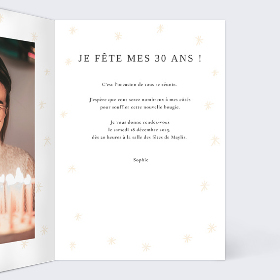 Invitation anniversaire Cocktail Intérieur Droit