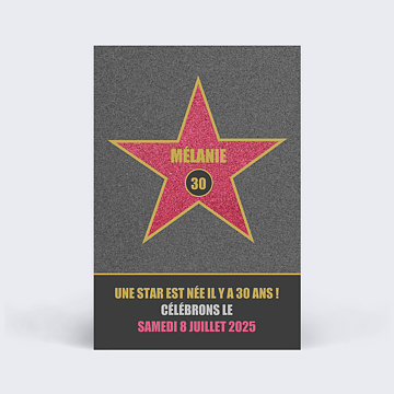 Invitation Anniversaire Virtuelle Star
