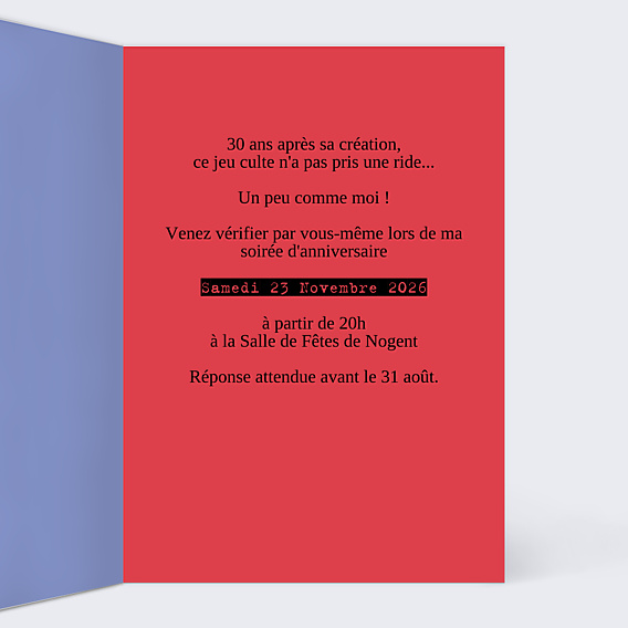 Invitation Anniversaire Adulte Cube