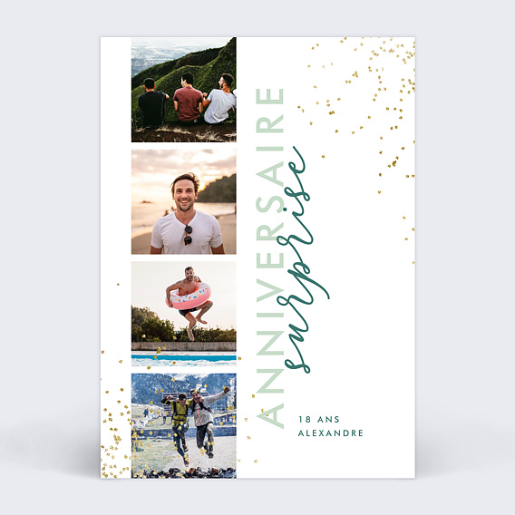 Invitation anniversaire Modèle original Recto