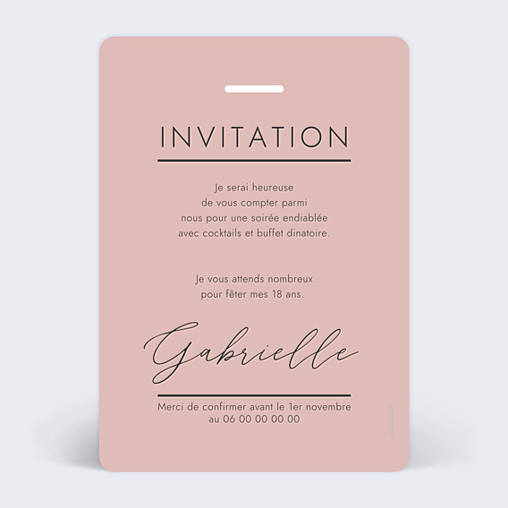 Invitation Anniversaire Adulte Pass VIP