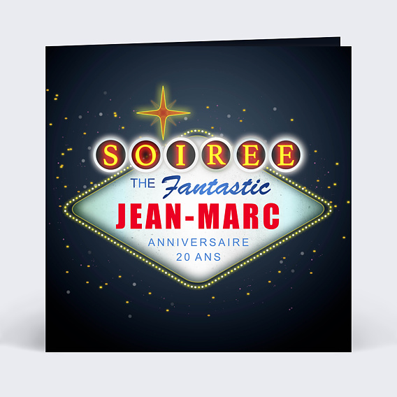 Invitation anniversaire Casino