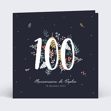 Invitation Anniversaire Adulte Fleurs