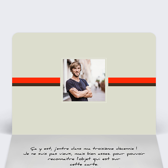 Invitation anniversaire Rétro Intérieur Gauche