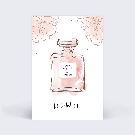 Invitation anniversaire Parfum