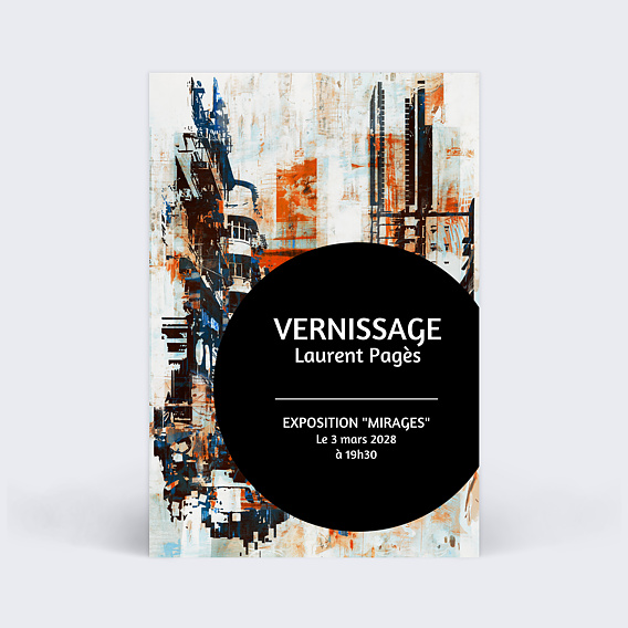 Invitation professionnelle Exposition Peinture Recto