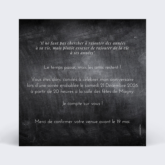 Invitation Anniversaire Adulte Avant-Après