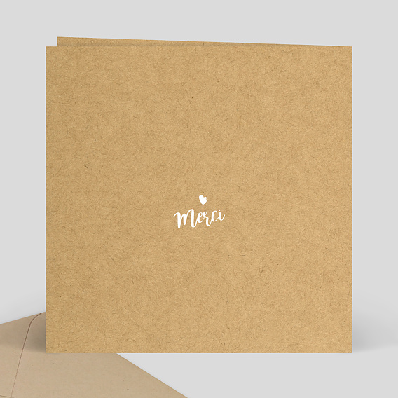 Carte d'invitation Joli Kraft Verso