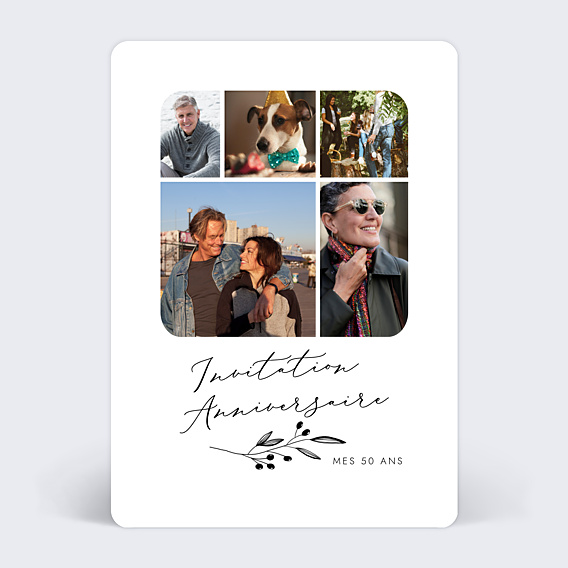 Invitation Anniversaire Adulte Élégante