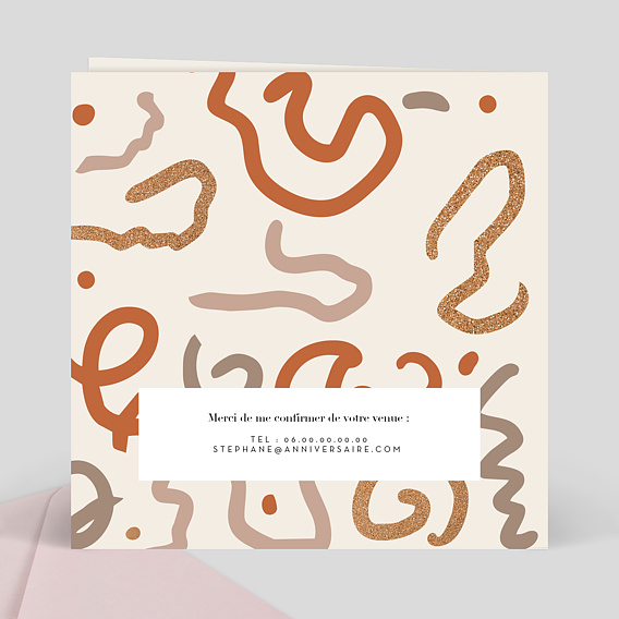 Invitation anniversaire Humour Verso