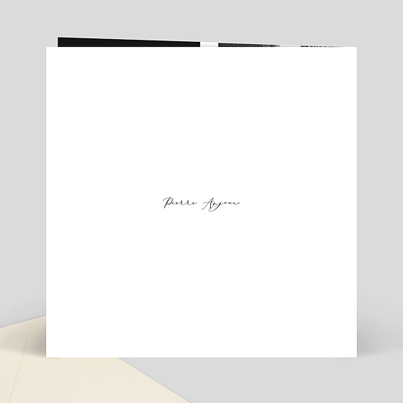 Invitation professionnelle Photographe Verso