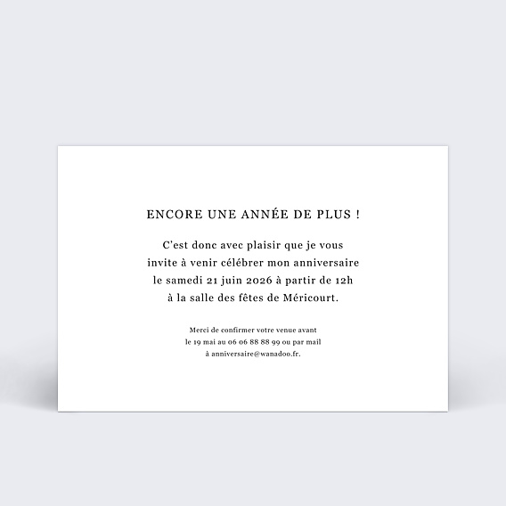 Invitation Anniversaire Adulte Fond Bois
