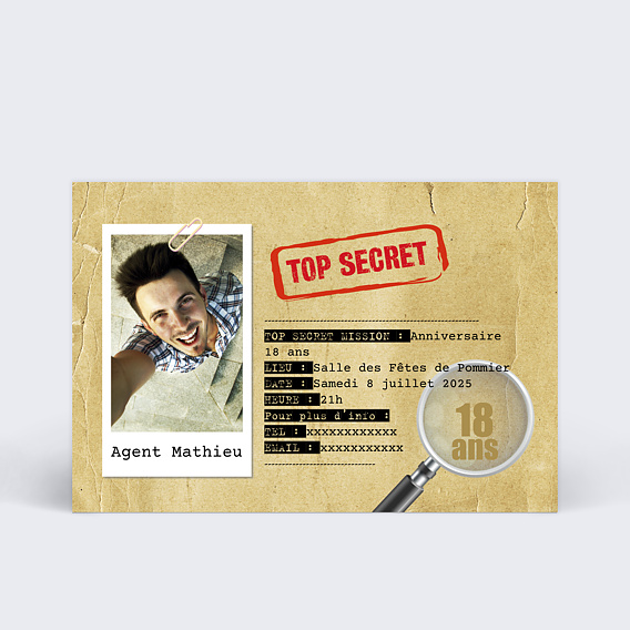 Invitation anniversaire Anniversaire Surprise