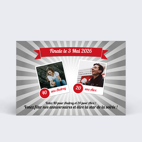 Invitation Anniversaire Adulte Télé-Réalite