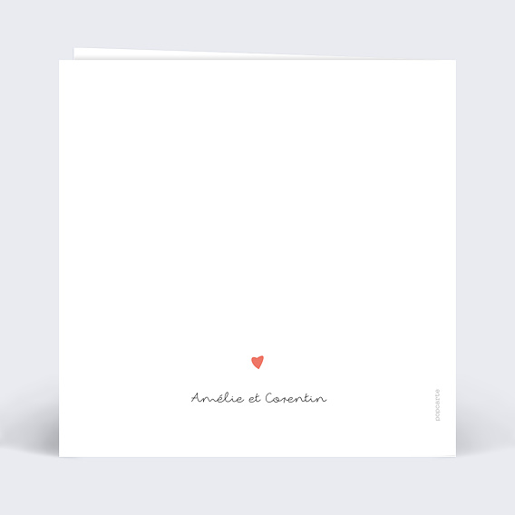 Faire part pacs Carte Pacs Multiphoto Vélo Verso