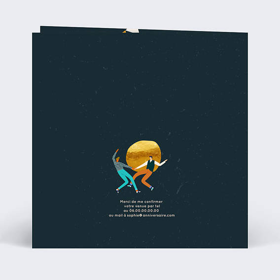 Invitation anniversaire Invitation Fiesta Verso