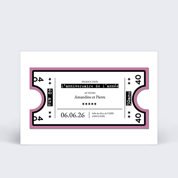 Invitation anniversaire Place de Cinéma