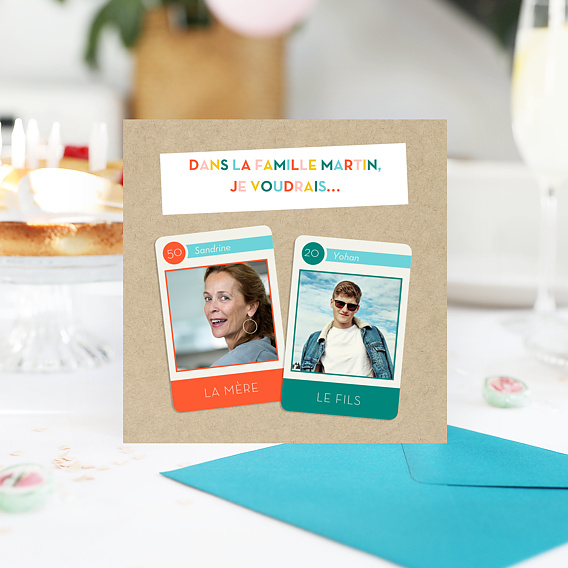 Invitation Anniversaire Adulte Jeux des 7 Familles