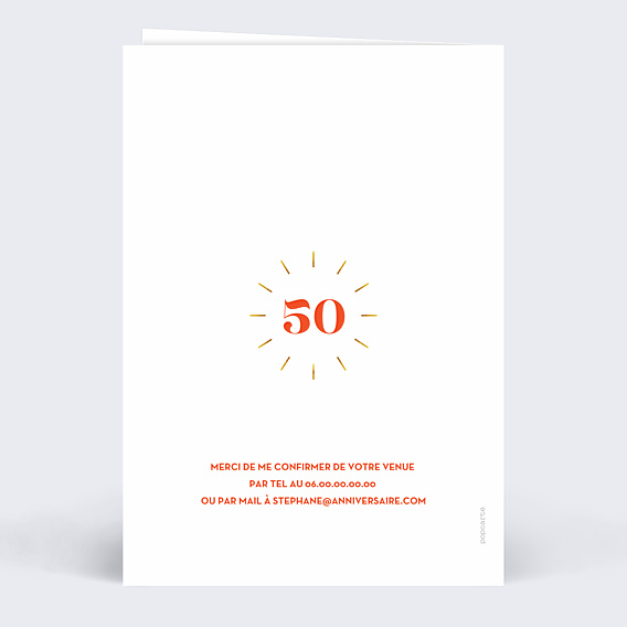 Invitation Anniversaire Adulte Multicolore 3 Photos