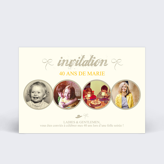 Invitation anniversaire Personnalisable