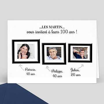 Invitation Anniversaire Adulte Triple
