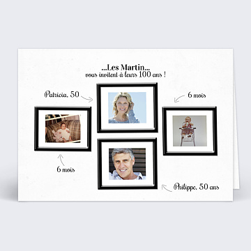 Invitation Anniversaire Adulte Famille 4