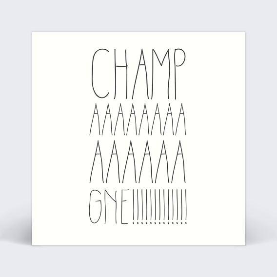 Carte d'invitation Champaaagne Recto