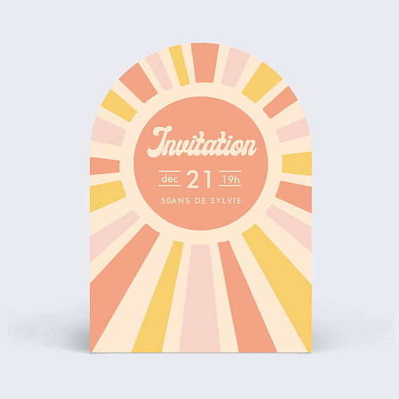 Invitation Anniversaire Adulte Hippie