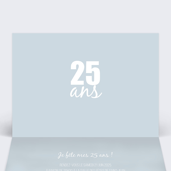Invitation anniversaire 25 ans  Intérieur Gauche